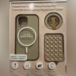 Mushroom Taupe Phone Bundle Set for iPhone